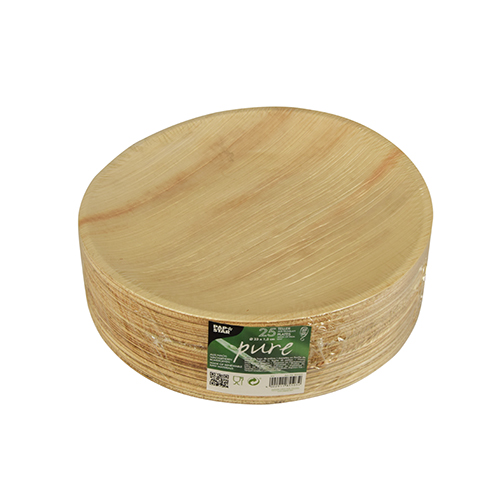 4 x 25 Teller, Palmblatt "pure" rund Ø 23 cm · 2,5 cm