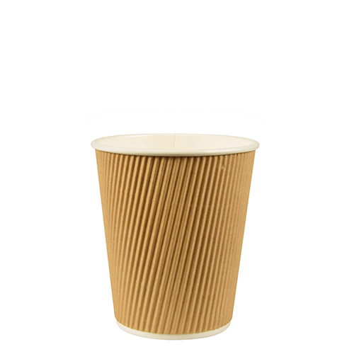 20 x 25 Kaffeebecher to Go, Pappe 0,1 l Ø 6 cm · 6 cm Ripple Wall