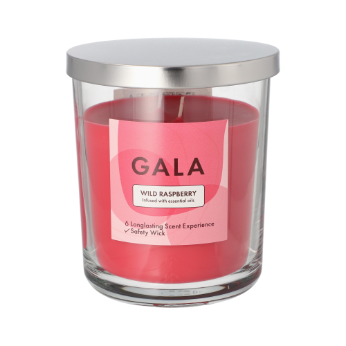 6 x "GALA" Duftkerze im Glas Ø 10,5 cm · 12,4 cm weinrot - Wild Raspberry "Tokio Large"