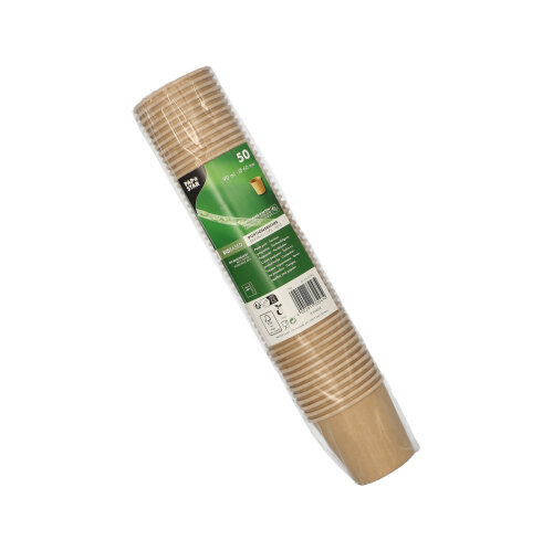 20 x 50 Portionsbecher, Pappe 90 ml Ø 6 cm · 5,8 cm braun "100% Fair"