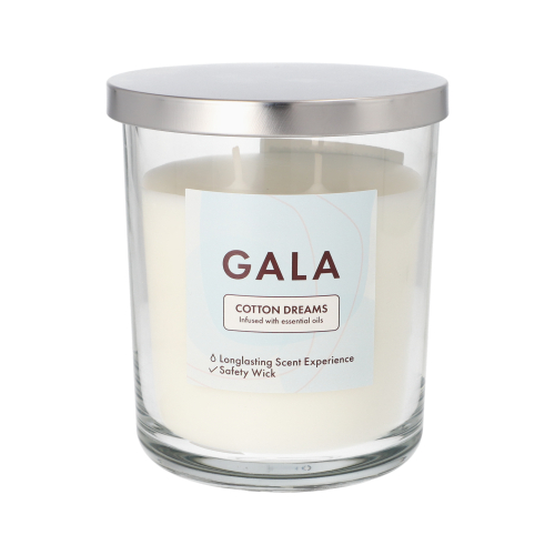 6 x "GALA" Duftkerze im Glas Ø 10,5 cm · 12,4 cm weiss - Cotton Dreams "Tokio Large"