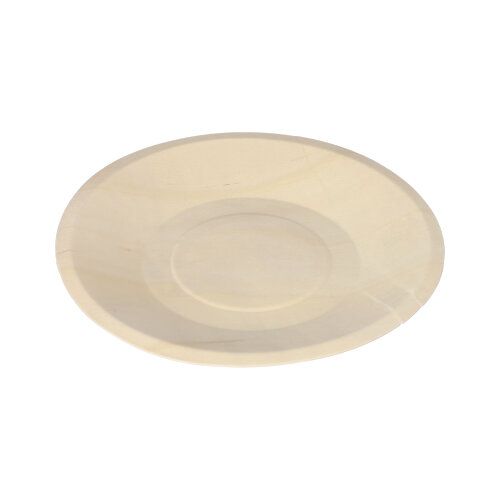 10 x 50 Fingerfood - Teller, Holz "pure" rund Ø 19 cm · 2 cm