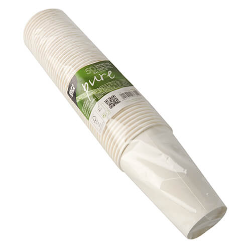 20 x 50 Trinkbecher, Pappe 0,3 l Ø 8 cm · 11,7 cm weiss