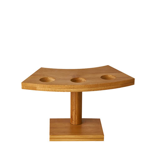 6 x Tray, Bambus 9 cm x 16 cm x 7,6 cm für 3 Spitztüten