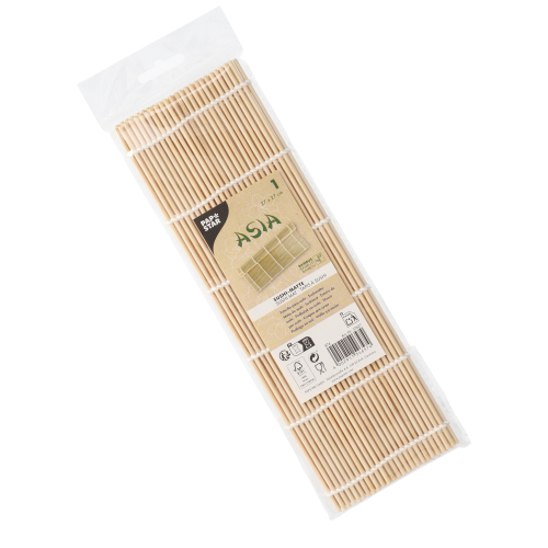 50 x Sushi-Matte Bambus "ASIA" 27 cm x 27 cm natur