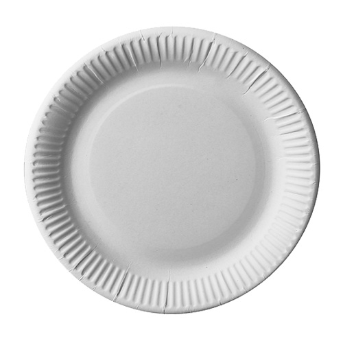 16 x 25 Pappteller "pure" rund Ø 23 cm weiss