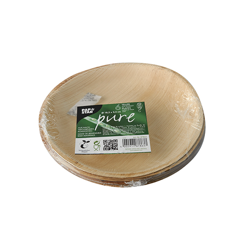 20 x 6 Teller, Palmblatt "pure" rund Ø 18,5 cm · 2,5 cm
