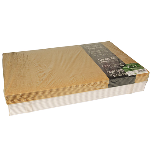4 x 10 Transport- und Catering-Kartons "pure" eckig 8 cm x 37,6 cm x 55,7 cm "Good Food" groß