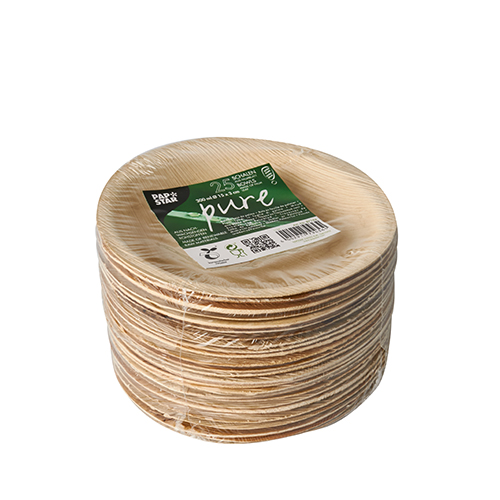 4 x 25 Schalen, Palmblatt "pure" rund 180 ml Ø 15 cm · 3 cm