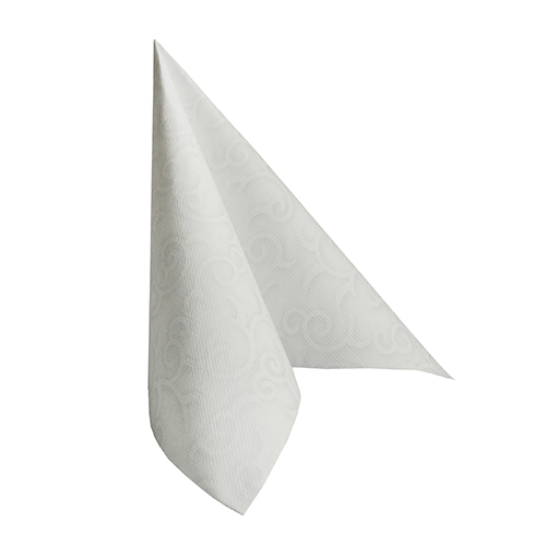 5 x 50 Servietten "ROYAL Collection" 1/4-Falz 40 cm x 40 cm weiss "Casali"