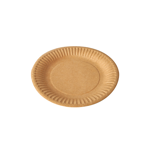 20 x 100 Pappteller "pure" rund Ø 15 cm braun