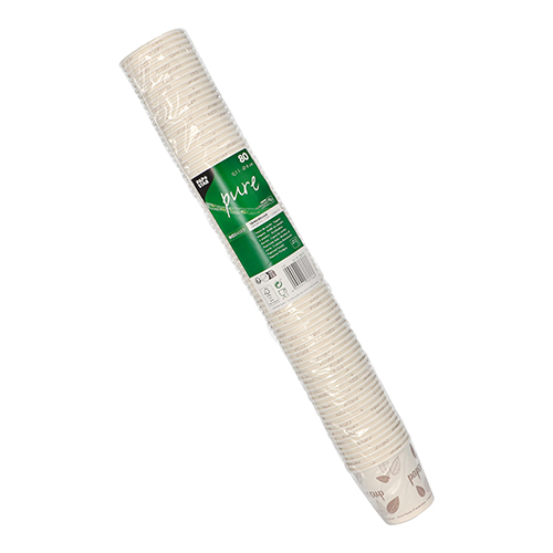 25 x 80 Kaffeebecher to Go, Pappe "pure" 0,1 l Ø 6 cm · 6 cm "ZERO"