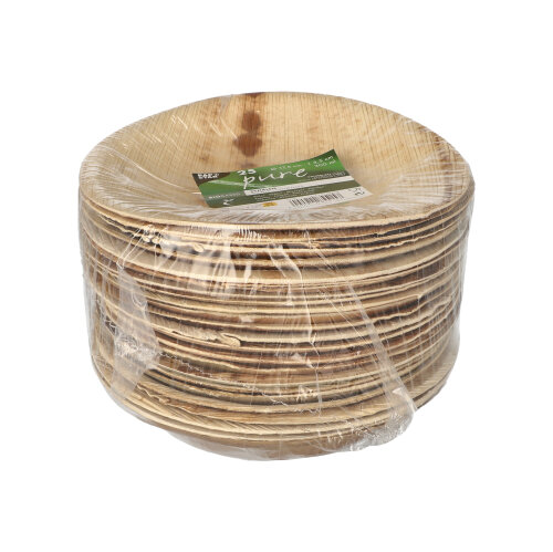 4 x 25 Schalen, Palmblatt "pure" rund 300 ml Ø 17,5 cm · 3,5 cm