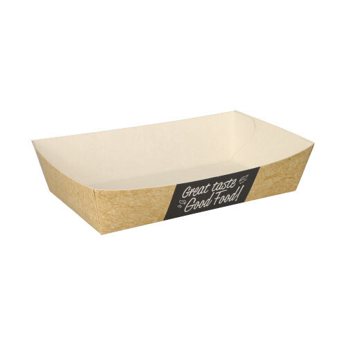 10 x 50 Pommes-Frites-Trays "pure" 3,8 cm x 8,5 cm x 15,5 cm "Good Food" extra groß
