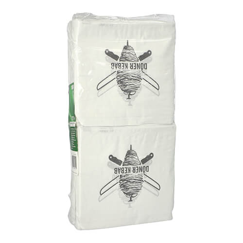 1 x 1000 Döner-Kebab-Tüten 16 cm x 16 cm weiss