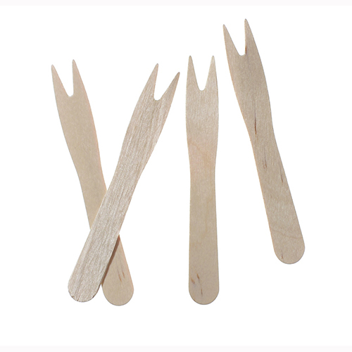 20 x 50 Pommes-Frites-Gabeln, Holz "pure" 8,5 cm
