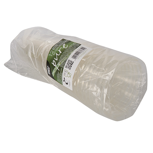 12 x 12 Einwegbecher, PLA "pure" 0,5 l Ø 9,5 cm · 16,2 cm glasklar mit Schaumrand