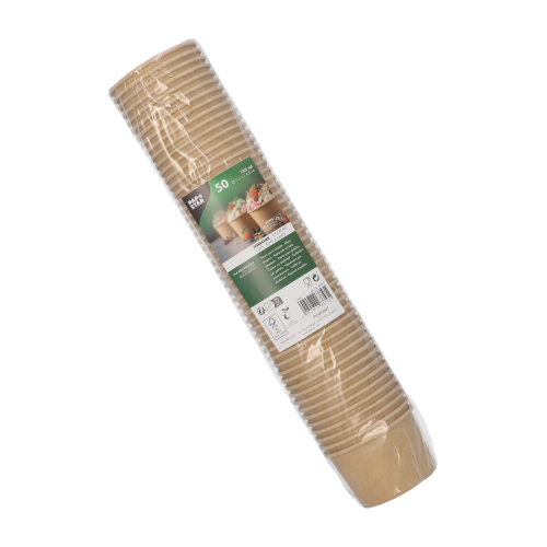 10 x 50 Eisbecher, Pappe rund 125 ml Ø 7,5 cm · 4,8 cm braun