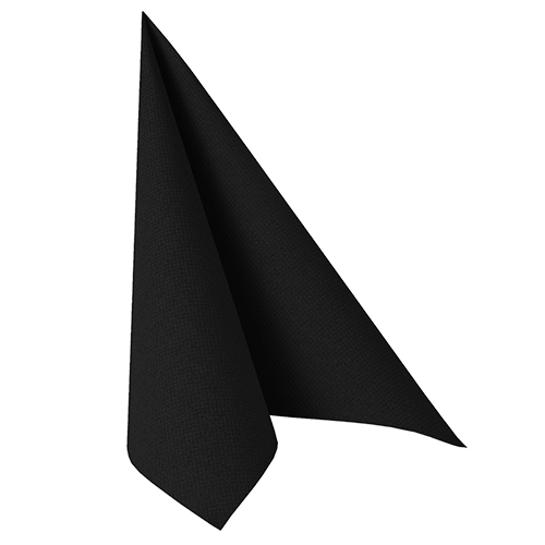 1 x 100 Servietten "ROYAL Collection" 1/4-Falz 40 cm x 40 cm tiefschwarz