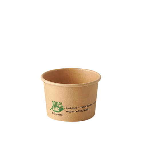 20 x 50 Portionsbecher, Pappe 45 ml Ø 6 cm · 4,1 cm braun "100% Fair"
