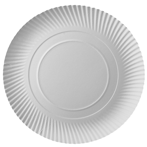 10 x 10 Pappteller "pure" rund Ø 32 cm · 2 cm weiss