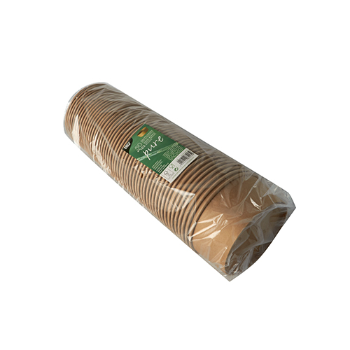 6 x 50 Salatschalen, Pappe rund 750 ml Ø 15 cm · 6 cm braun