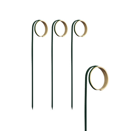 6 x 100 Fingerfood - Picker 11 cm schwarz "Twister"