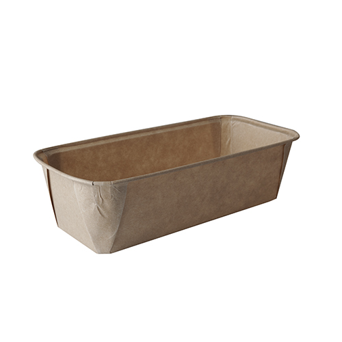 4 x 25 Backformen "pure" eckig 1033 ml 6,1 cm x 10,8 cm x 23 cm braun