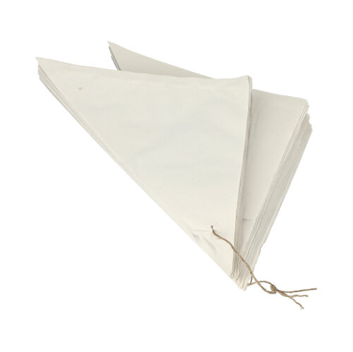 1 x 1000 Spitztüten, Cellulose, gefädelt 19 cm x 18,5 cm x 26,5 cm weiss Füllinhalt 125 g