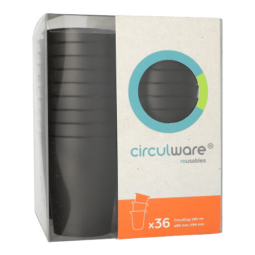 4 x 36 "Circulware by Haval" Mehrweg-Automatenbecher rund 0,28 l Ø 8 cm · 9,4 cm