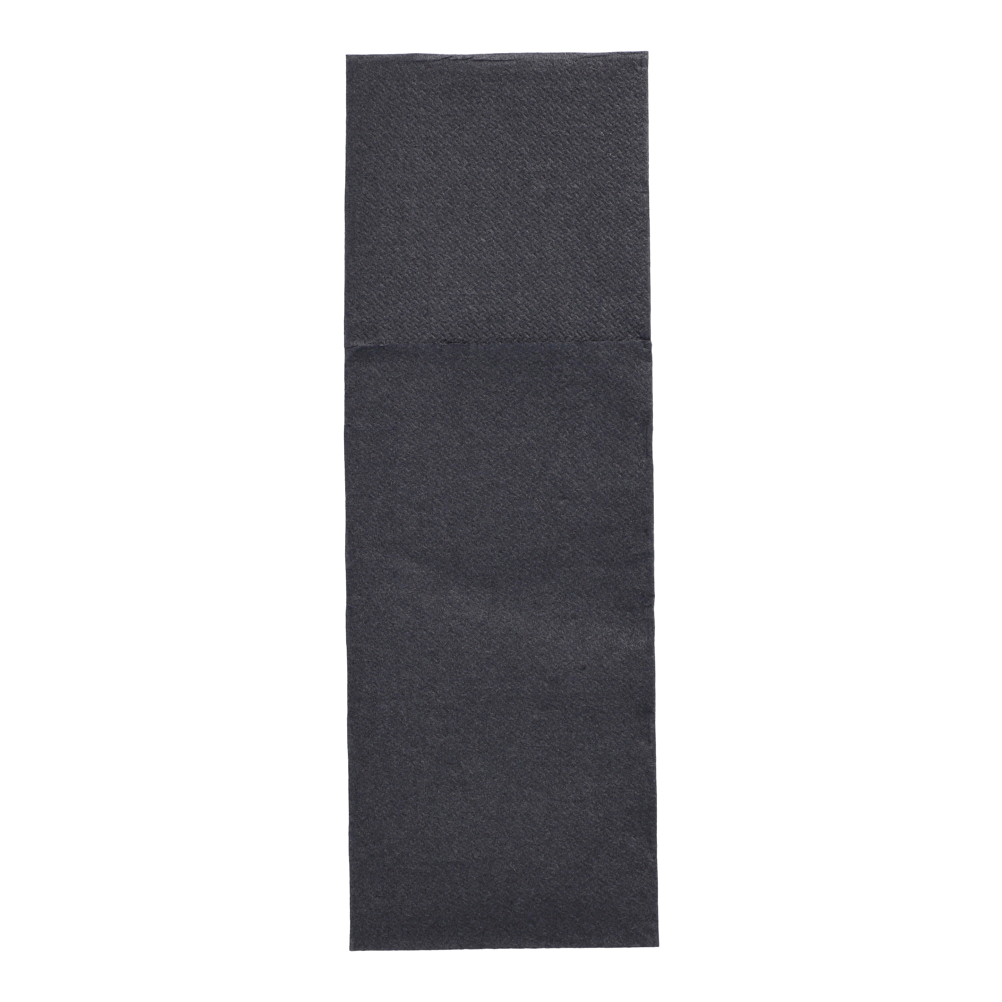 8 x 50 Servietten "DAILY Collection" 48 cm x 30 cm schwarz mit Besteckfalz