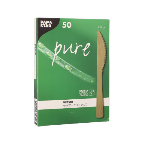 20 x 50 Messer, aus Bambus "pure" 17 cm