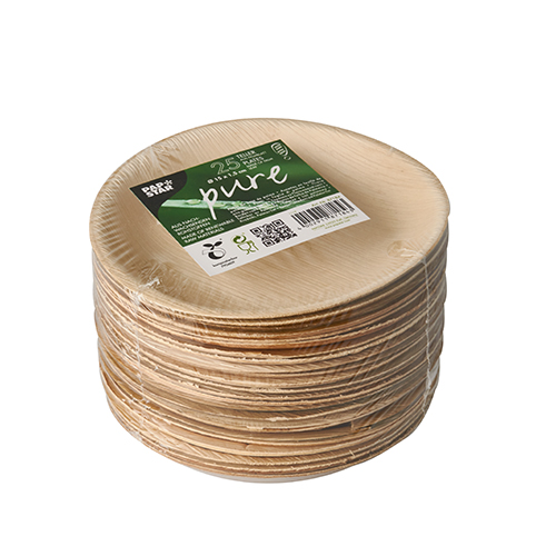 4 x 25 Teller, Palmblatt "pure" rund Ø 15 cm · 1,5 cm