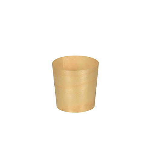 10 x 50 Fingerfood - Schalen, Holz "pure" rund Ø 4,5 cm · 4,5 cm