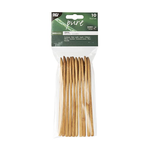 20 x 10 Löffel, Bambus "pure" 16,5 cm