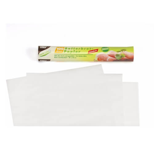 30 x 100 Blatt Butterbrotpapier 25 cm x 30 cm weiss