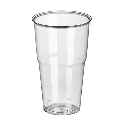 16 x 60 Einwegbecher, PLA "pure" 0,5 l Ø 9,5 cm · 16,2 cm glasklar mit Schaumrand