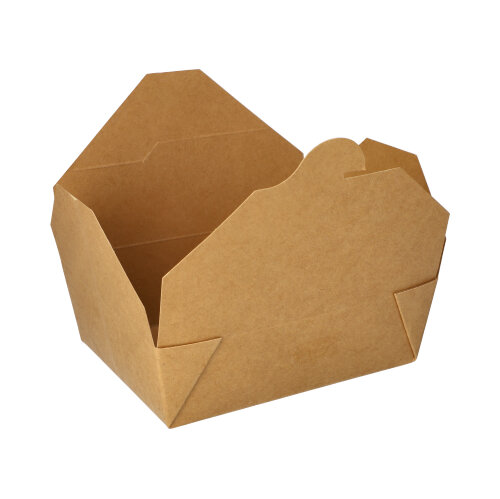 3 x 50 To Go Boxen, Pappe "pure" 1000 ml 5,5 cm x 13,5 cm x 16,8 cm braun