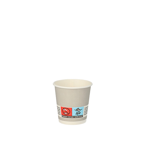 20 x 20 Trinkbecher, Pappe 5 cl Ø 5 cm · 5 cm silber "Shot"