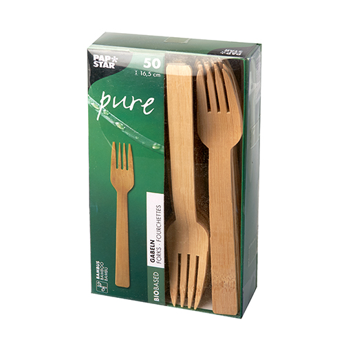 20 x 50 Gabeln, aus Bambus "pure" 16,5 cm