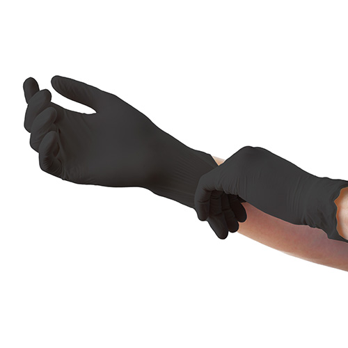 10 x 100 "Medi-Inn Classic" Handschuhe, Nitril puderfrei "Black Plus" schwarz Größe: S