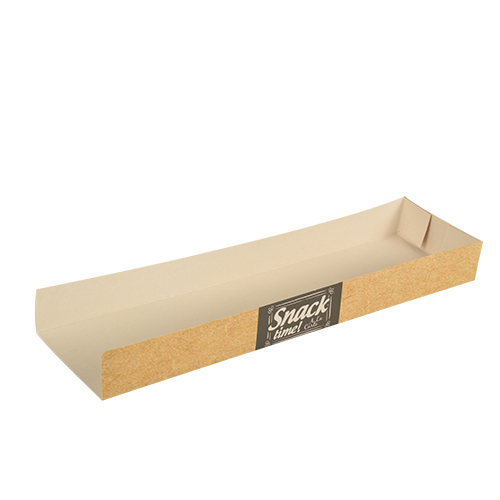15 x 50 Snackschalen, Pappe "pure" 3 cm x 7,5 cm x 28,5 cm "Good Food"