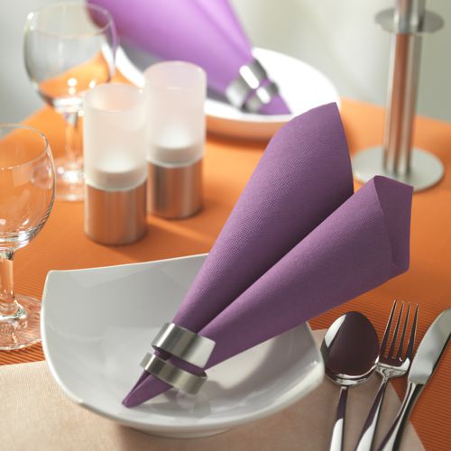 8 x 20 Servietten "ROYAL Collection" 1/4-Falz 40 cm x 40 cm lila
