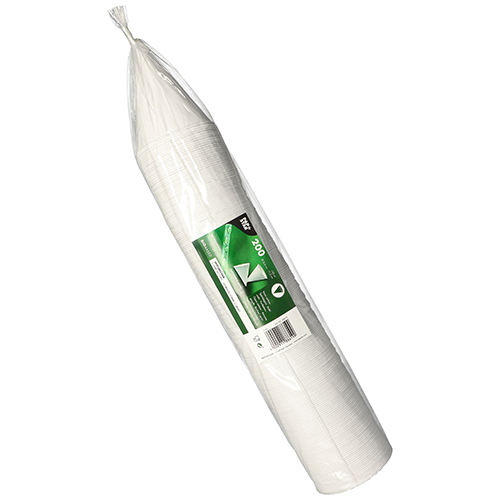 25 x 200 Spitzbecher, Zuckerrohrpapier 150 ml Ø 8,5 cm · 11,5 cm weiss