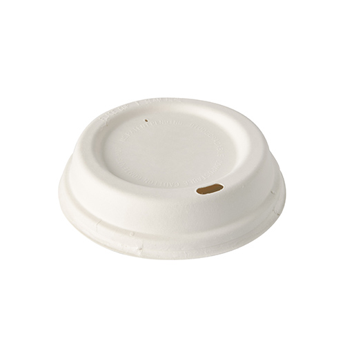 20 x 50 Dom-Deckel, Zuckerrohr "pure" rund Ø 9 cm · 2,5 cm weiss
