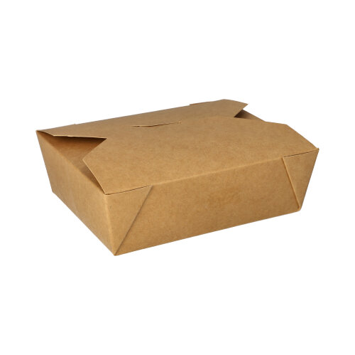 3 x 50 To Go Boxen, Pappe "pure" 1000 ml 5,5 cm x 13,5 cm x 16,8 cm braun