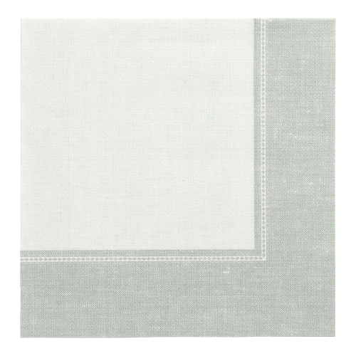 5 x 50 Servietten "ROYAL Collection" 1/4-Falz 40 cm x 40 cm jadegrün "Linum"