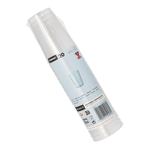 21 x 20 Mehrweg-Trinkbecher PP 0,1 l Ø 5,2 cm · 7,4 cm transluzent unzerbrechlich