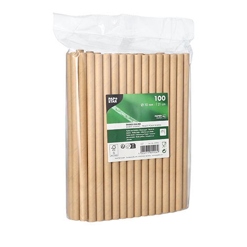 12 x 100 Shake-Halme Papier Ø 10 mm · 21 cm braun