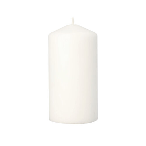 6 x Stumpenkerze Ø 80 mm · 150 mm weiss